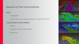 Leica Cyclone 3DR 20241  Take advantage of point cloud attributes [upl. by Lyrrehs]