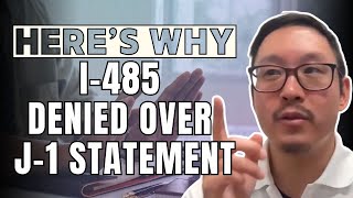 I485 Denial Due to Missing J1 ‘No Objection’ Statement [upl. by Gathard]