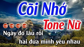 Cõi Nhớ Karaoke Tone Nữ  Bm  Đăng Khôi Karaoke  Beat Mới Dễ Hát [upl. by Zetnod]