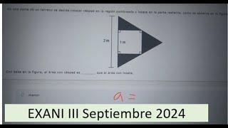 EXANI III 2024 Áreas de cuadrados en triángulos [upl. by Pugh]