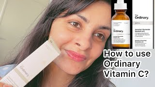 How to use Ordinary Vitamin C Ascorbyl Glucoside solution 12 [upl. by Siramad]