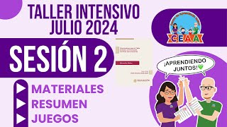 CEAA Resumen SESIÓN 2 Taller Intensivo Formación Continua Docentes Julio 2024 [upl. by Burrill403]