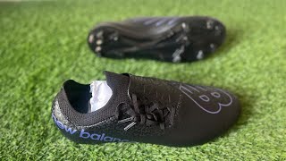 UNBOXING NEW BALANCE FURON V7 PRO FG BLACK 🖤💙🖤💙 [upl. by Euqinamod91]