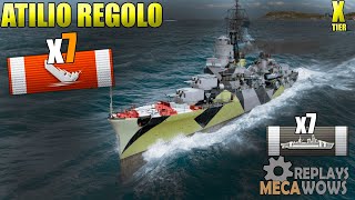 Attilio Regolo 7 Kills amp 134k Damage  World of Warships Gameplay 4k [upl. by Enellek453]