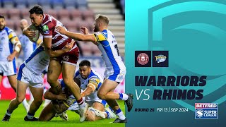 Highlights  Wigan Warriors v Leeds Rhinos  2024 Betfred Super League  Round 26 [upl. by Aserehc]