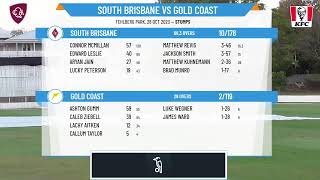 Queensland Premier Cricket  Bulls Masters Two Day  Round 8  South Brisbane v Gold Coast  Day 1 [upl. by Anatniuq]