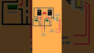 220v AC inverter 12v dc to 220v ac I Showrob Electronics Project  shorts electronic inverter [upl. by Dachi]