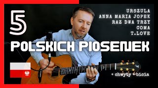 5 polskich piosenek w ciekawych aranżacjach na gitarę TLove Coma Raz Dwa Trzy Urszula AMJ [upl. by Ellersick]