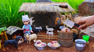 Miniature Simple Chicken Biryani  Miniature Chicken Shop  Chicken 65 Recipe  The Tiny Foods [upl. by Ninos]