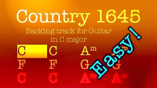 Country 1645 in C major backing track for Guitar 105bpm Play along and enjoy [upl. by Eninahpets]