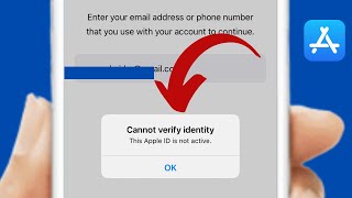 How To Fix quotCannot Verify Identity This Apple ID is Not Activequot [upl. by Amlez]