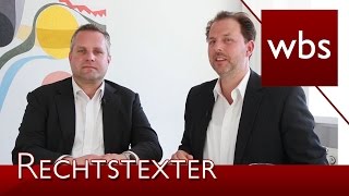 Kostenloser Rechtstexter AGB Impressum Widerrufsbelehrung und Datenschutzerklärung  Kanzlei WBS [upl. by Aiyotal]