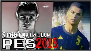 Como criar o 3° uniforme da Juventus 201819 PES 2018 [upl. by Negroj]