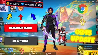 FREE FIRE DIAMOND HACK  FREE FIRE NEW MOD MENU OB45  UNLIMITED DIAMOND SCRIPT MOD APK 2024 [upl. by Yenhpad158]