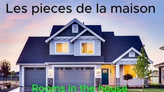 Rooms in the house in French  Les pieces de la maison Basic vocabulary [upl. by Derek]