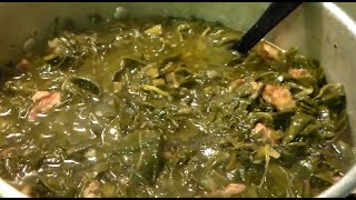 AMAZING quotSoul Foodquot COLLARD GREENS Recipe Collard Greens With SMOKED TURKEY Tails [upl. by Eboj942]