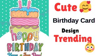 Easy and Beautiful Birthday Card for Friend Card DIY Handmade Greeting Card design idea [upl. by Gimpel626]