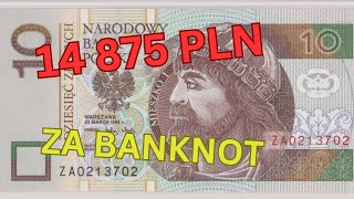 Banknot 10 złotych 1994 sprzedany za 15 tysięcy [upl. by Aseretairam667]