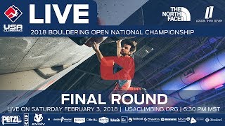 Final Round  2018 Open Bouldering National Championship [upl. by Nyraa]