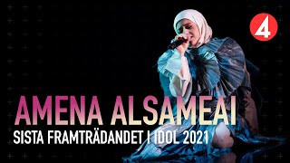 Amena Alsameai  Ocean Eyes av Billie Eilish Idol 2021 [upl. by Mattland]