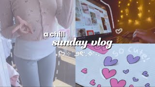 chill sunday vlog ♡  self care crafting music [upl. by Teteak759]