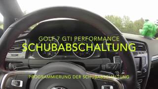 Golf 7 GTI Performance Schubabschaltung programmiert Soundfile [upl. by Nannette]