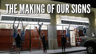 Creating our Store Signage the DIY Way  Opening a Flipping Storefront Ep12 [upl. by Mongeau693]