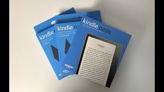 Kindle Oasis 2017  UNBOXING AND THOUGHTS COVERS [upl. by Odinevneib]