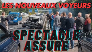 Accident sur autoroute spectacle assuré voyeurs de la route [upl. by Immij882]