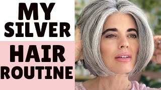 MY SILVER HAIR ROUTINE  Nikol Johnson [upl. by Patterson718]