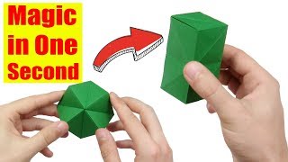 Easy Origami Magic Transforming Flexahedron Jeremy Shafer  Yakomoga Origami tutorial [upl. by Hacker909]