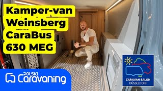 Kampervan Weinsberg CaraBus 630 MEG do przewożenia motoru nowość na Caravan Salon Duesseldorf 2023 [upl. by Iiette]