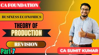 Theory of Production CA CMA Foundation 🧑‍🎓Part 7 CA Foundation caexams  CMA [upl. by Allix]