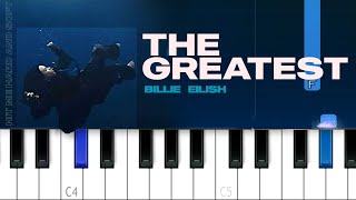 Billie Eilish  THE GREATEST  Piano Tutorial [upl. by Rednave889]