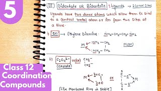 5 Bidentate ligand and polydentate ligand EDTA ligand Coordination Compound Class12 chemistry [upl. by Elmaleh]