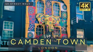 4K Camden Town street walk  the best place in London Virtual tour [upl. by Erle]