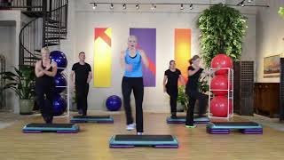 Step Aerobics  Step by Step 3 with 4 Fun Combos  Intermediate Level  58 Min  JENNY FORD [upl. by Iow]