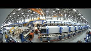 Timelapse video opbouw productielijnen voor SAB sandwichpanelen [upl. by Omura]