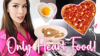 ONLY Eating Heart Shaped Food For 24 Hours [upl. by Guria956]