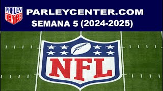 PRONOSTICOS NFL SEMANA 5 PARA HOY DOMINGO 06102024 🔥PARLEY GRATIS🔥  GrupoCordialitoTV [upl. by Suiratnauq127]