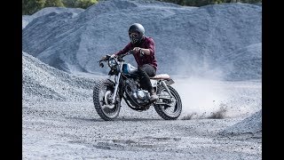 SUZUKI GN250 scrambler build  Purpose Built Moto [upl. by Yllaw]