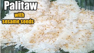 How to cook PALITAW  Palitaw Recipe  Palitaw with sesame seeds  Glutinous Rice Flour [upl. by Oilicec]