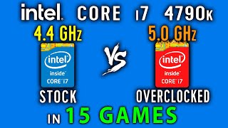 Intel core i7 4790k stock vs OC in 15 Games or i7 4770k Overclock 50 GHz [upl. by Zacharie]