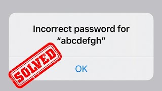 WiFi Incorrect Password On iPhone Fix [upl. by Valaria32]