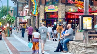 GATLINBURG Friday Small Crowd with Effects of Hurricane Helene Traffic amp Crowd  7PM 92724 [upl. by Bandur]