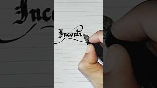 write Incontinence calligraphy art shortvideo [upl. by Ardnaeed]