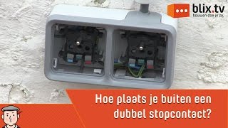 Hoe plaats je buiten een dubbel stopcontact [upl. by Hadden]