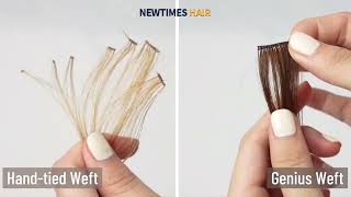 hand tied weft VS genius weft [upl. by Annawad]