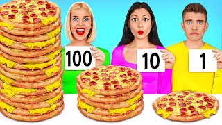 100 Layers Food Challenge  100 Layer of Chocolate vs Bubble Gum by Turbo Team [upl. by Wolk241]