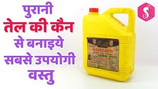 Old Plastic Oil Can Idea  Easy Useful Crafts  Sonalis Creations [upl. by Meehan]